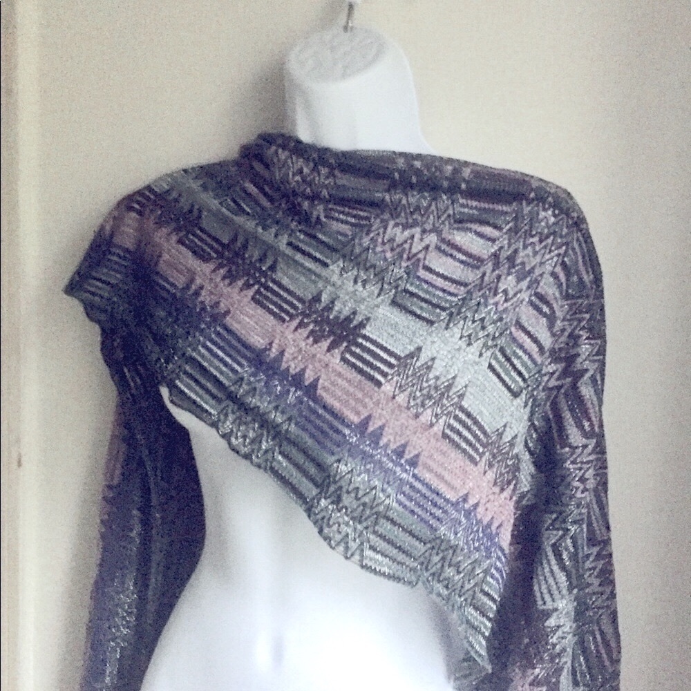 Missoni Purple Pink Metallic Shawl/Scarf